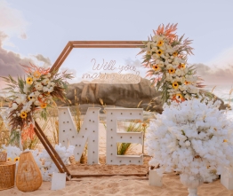 planeador de bodas en la playa